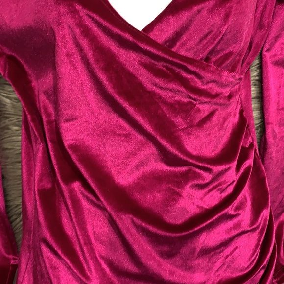 Preself velvet wrap over bodycon dress - Picture 6 of 15